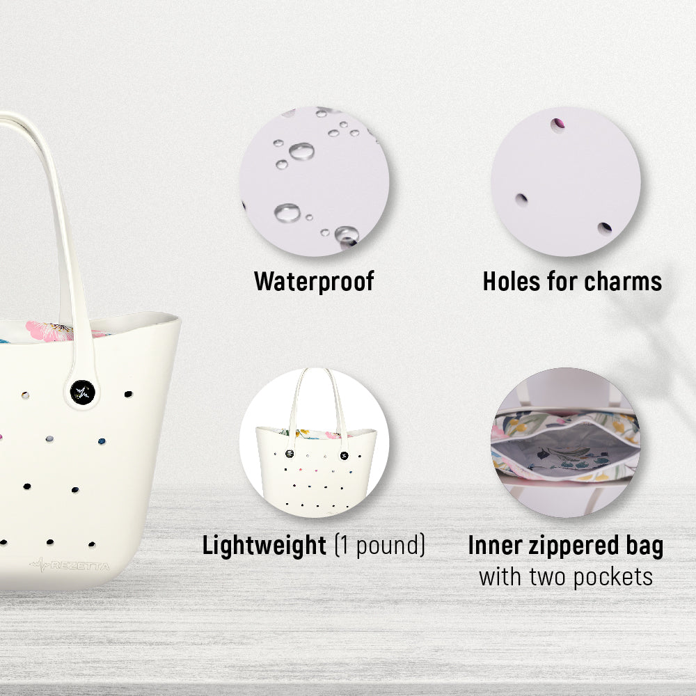 Durable and Stylish REZETTA EVA Bag Color: WHITE