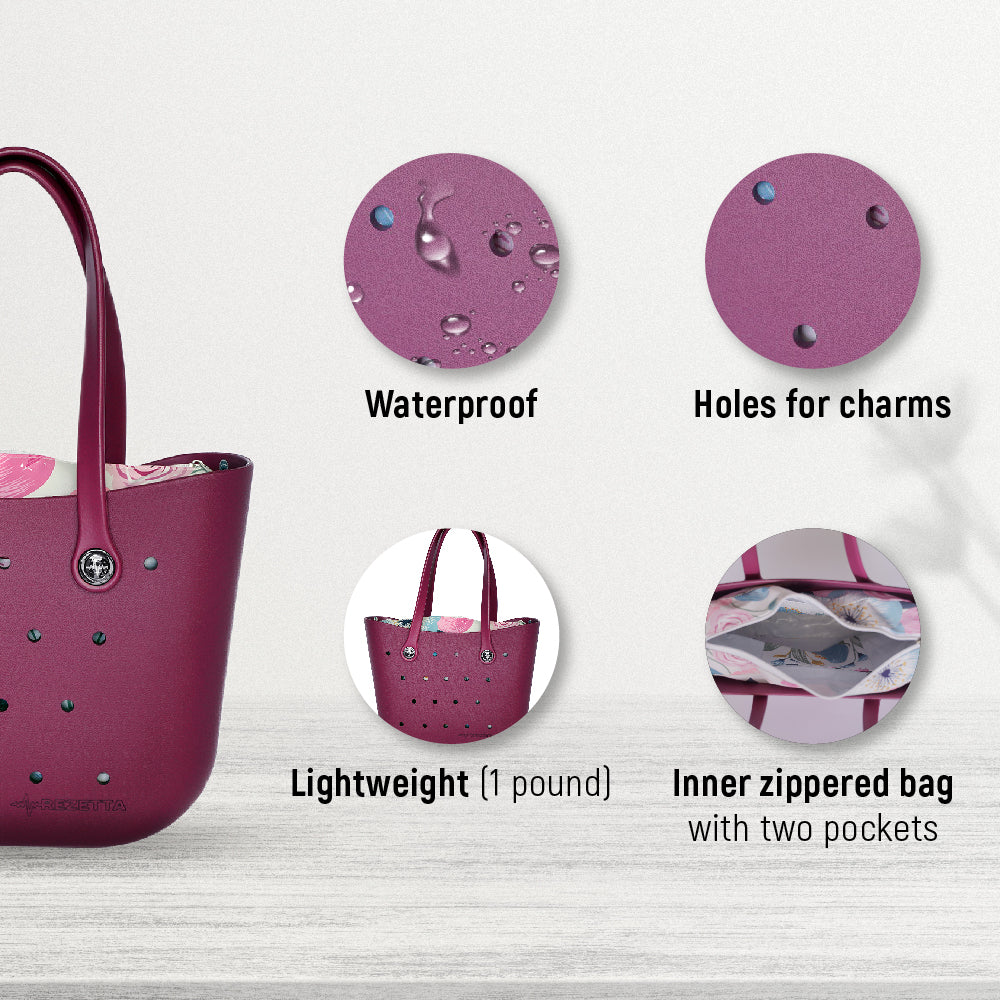 Durable and Stylish REZETTA EVA Bag Color: PURPLE RED
