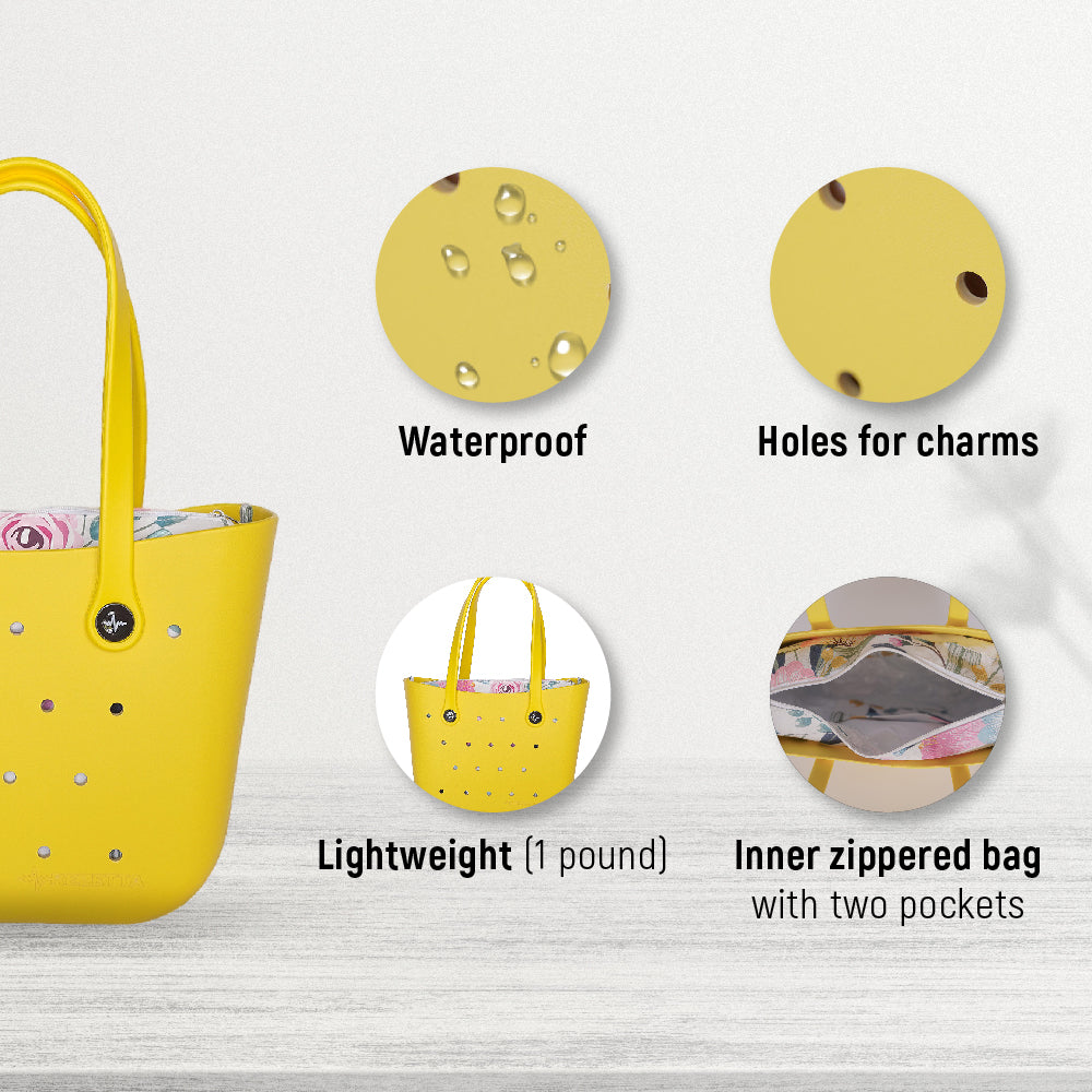 Durable and Stylish REZETTA EVA Bag Color: LEMON YELLOW