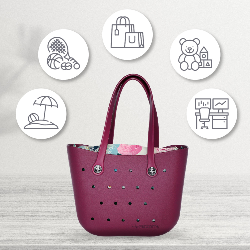 Durable and Stylish REZETTA EVA Bag Color: PURPLE RED